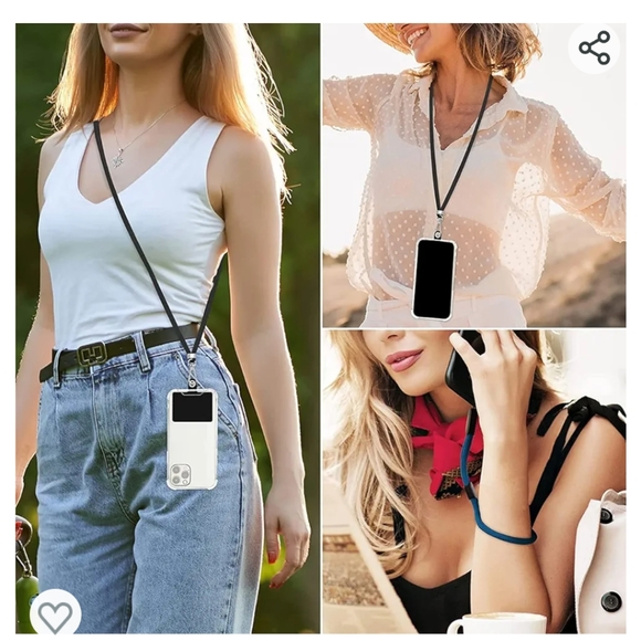 Cell Phone Lanyard Adjustable Strap Lime Green - Picture 2 of 3